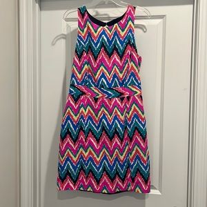 Lilly Pulitzer Colorful Aline dress with open back size 10